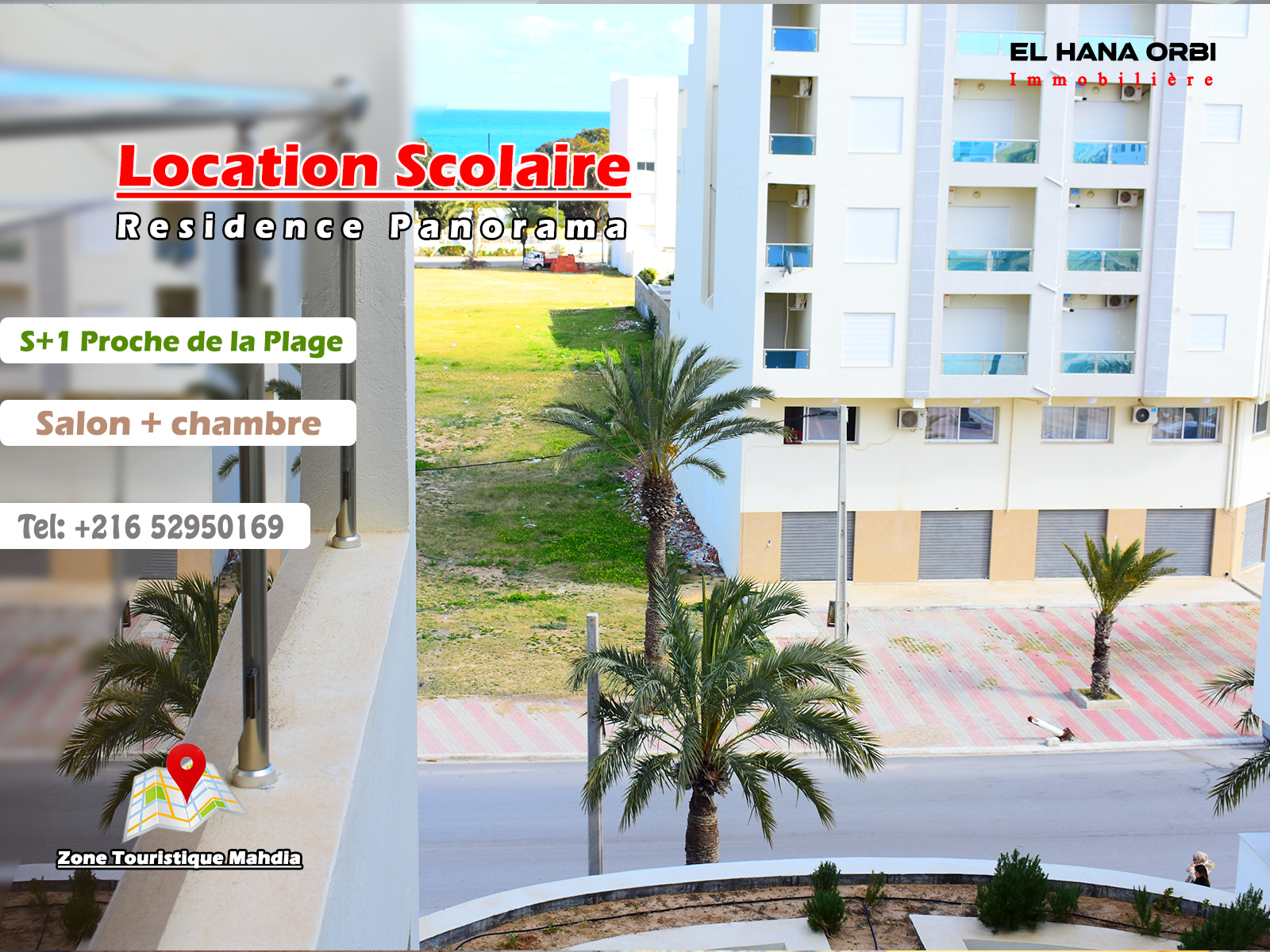 Mahdia Mahdia Location Appart. 1 pice Appartement s1 panorama en plein zone touristique