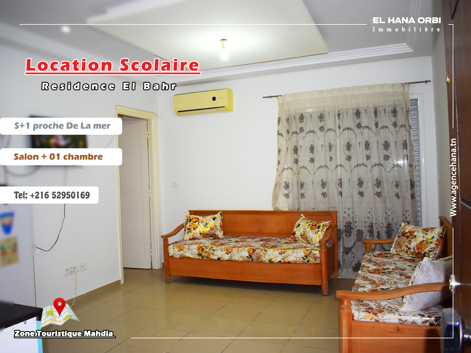 Mahdia Mahdia Location Appart. 1 pice Appartement s1 proche de liset  mahdia