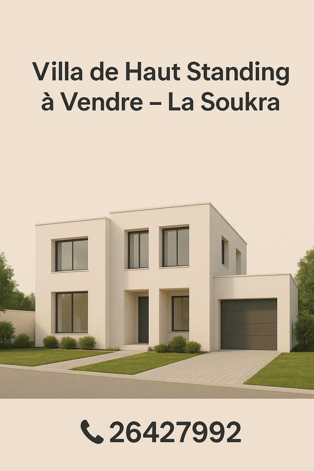La Soukra Chotrana 3 Vente Maisons Villa  chotrana 3  la soukra
