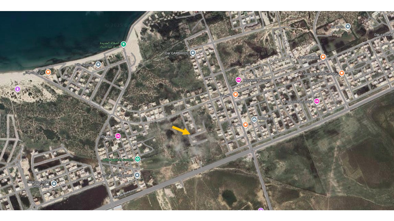 Hammam Chatt&nbsp;Borj Cedria&nbsp;Terrain&nbsp;Terrain nu&nbsp;Terrain de coin solimar plage ejjahmi