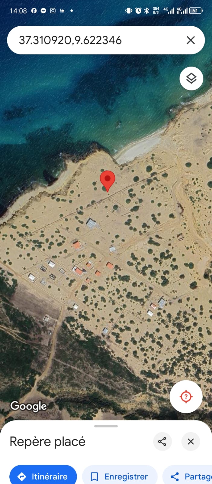Bizerte Nord Bizerte Terrain Terrain nu Trrain n16 superficie 978 m2  110 m de la mer