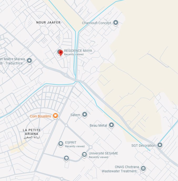 Raoued Cite Ennour Jaafar Location Appart. 4 pices Joli appartement s3 meubl