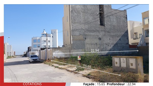 Hammam Chatt Borj Cedria Terrain Terrain nu Terrain de 359 m2  490tnd le m2