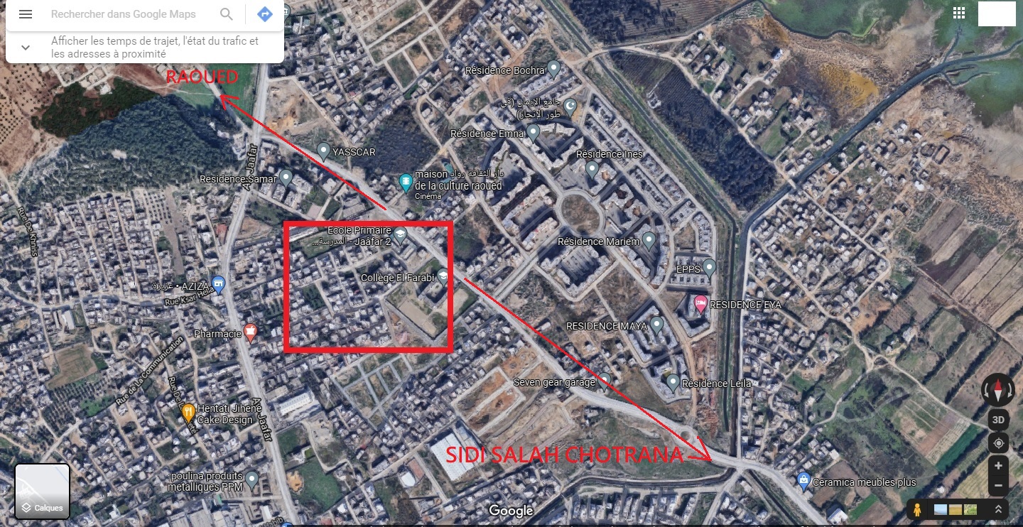 Raoued Raoued Location Appart. 3 pices Appartement s3  jafer derrire collge el farabi