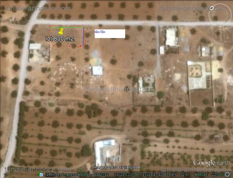 Bou Ficha Sidi Mtir Terrain Terrain nu Terrain nu a sidi mtir 800m