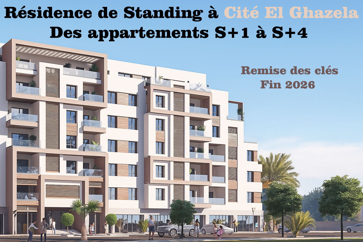 Ghezala Ghezala Vente Appart. 3 pices Appartements haut standing  cit el ghazela
