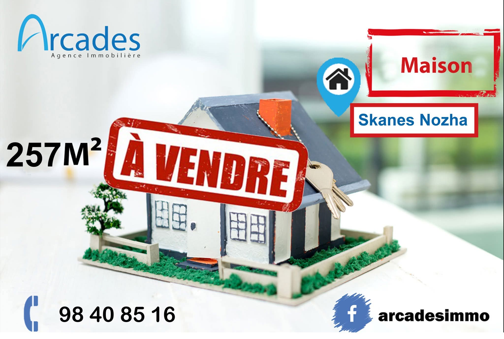Monastir Monastir Vente Appart. 3 pices Villa a cite nozha monastir