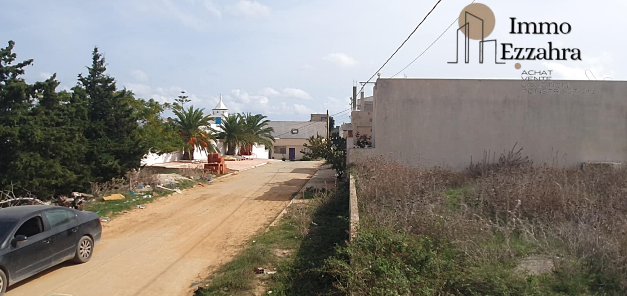 Hammam El Ghezaz Ezzahra Vente Surfaces Terrain  700m de la plage ezzahra klibia