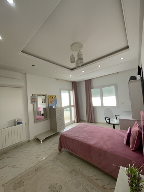 Sousse Jaouhara Sahloul Location Appart. 3 pices Villa meuble style duplex avec piscine
