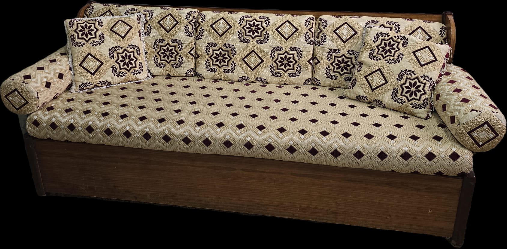 Bab Souika Bab Saadoun Salon - Salle  manger  Baquette (banke) Banquette avec matelas dossier et oreillers