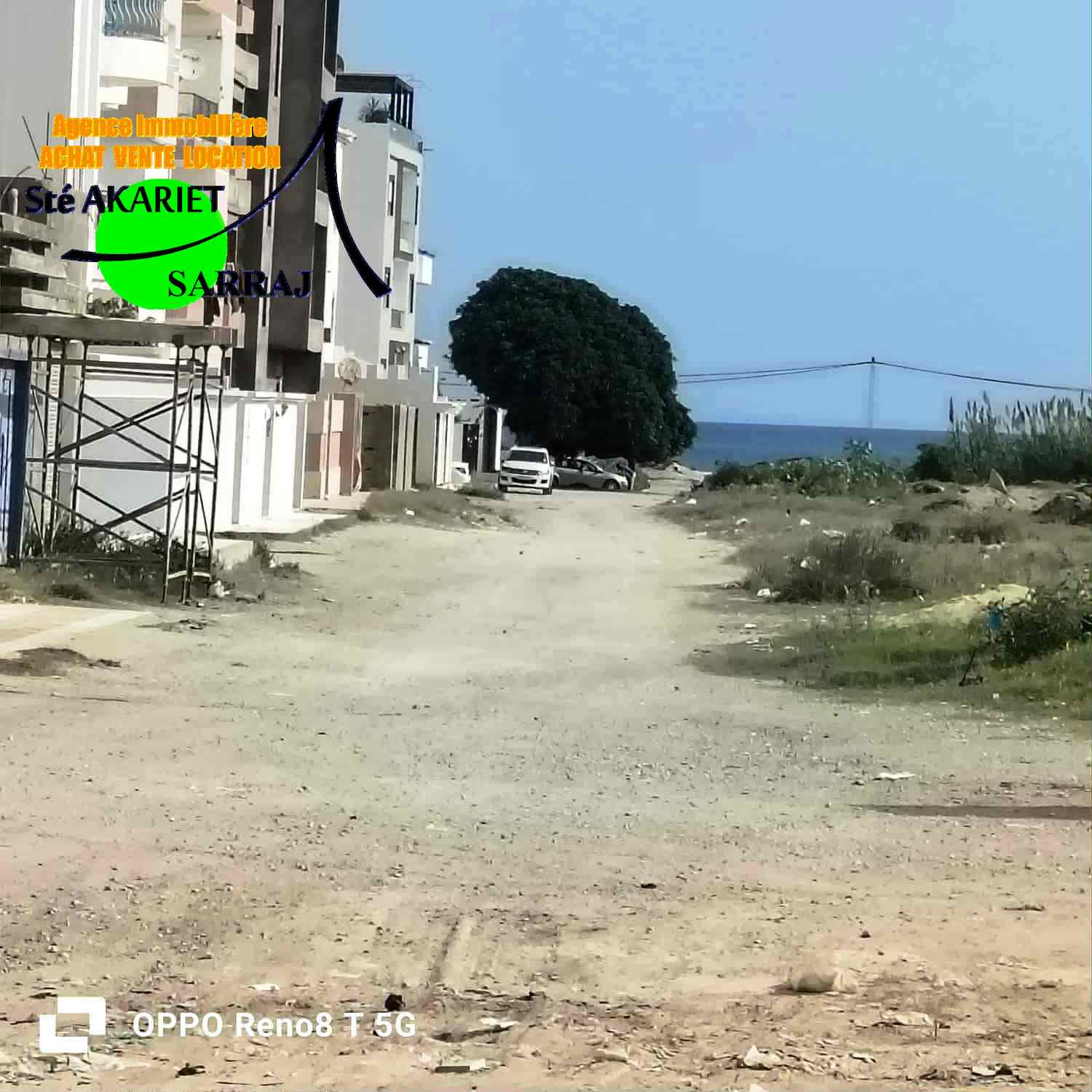 Akouda Chatt Meriem Terrain Terrain nu Terrain approuv 539m  200m de la plage tantana