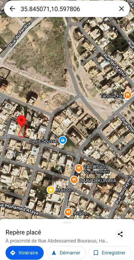 Sousse Jaouhara Khezama Ouest Terrain Terrain nu Offre de terrain approuv 363m khzema ouest