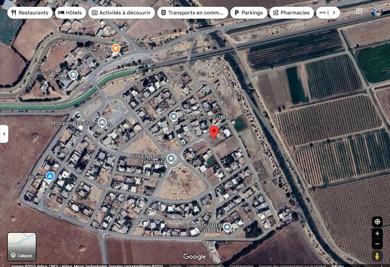 Mornaguia Sidi Ali El Hattab Terrain Terrain nu Terrain tabaltech sidi ali elhattab