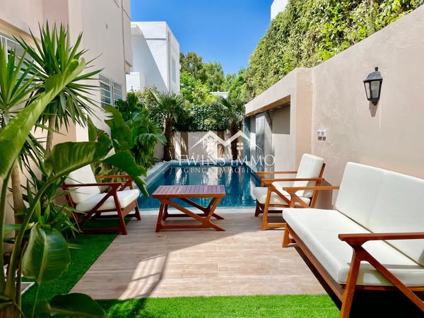 Carthage Cartage Byrsa Location Duplex Duplex avec piscine meubl  carthage