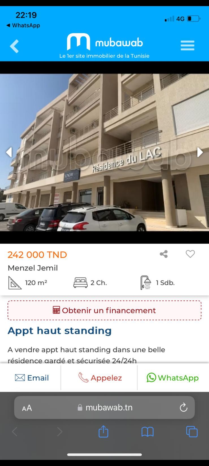 Menzel Jemil Menzel Jemil Location Appart. 2 pices Appt haut standing