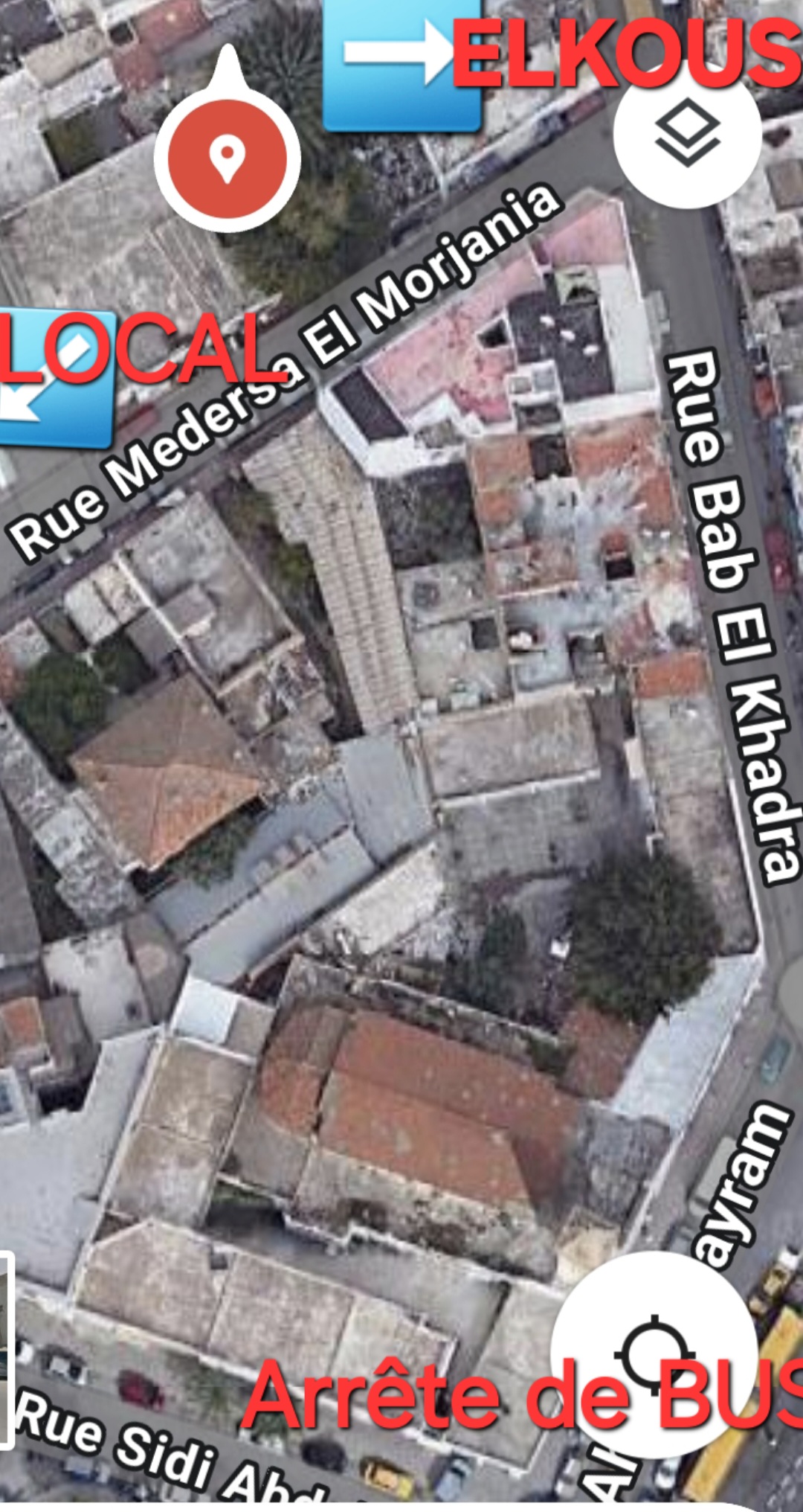 Bab Souika Bab El Khadra Location Appart. 1 pice Morjania bab el khadra tout prs de l'arrt de bus