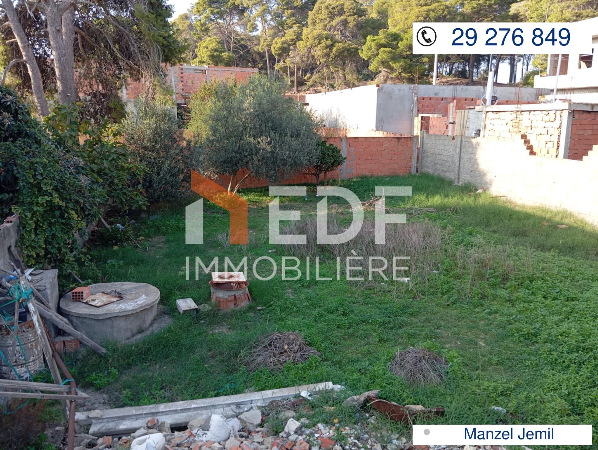 Menzel Jemil Cite Bir Remel Terrain Terrain nu Terrain  manzel jemil bizerte