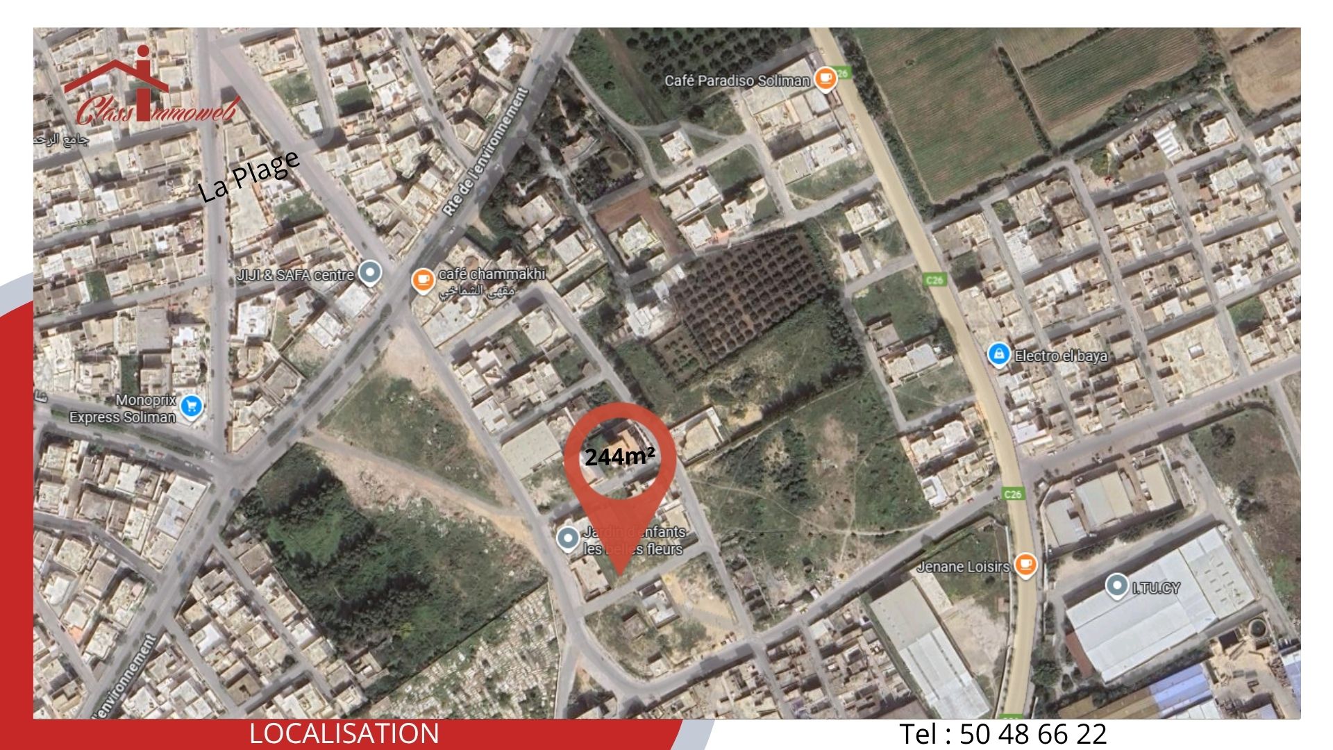 Soliman Meraissa Terrain Terrain nu Terrain de 244 m2  550 d le m2