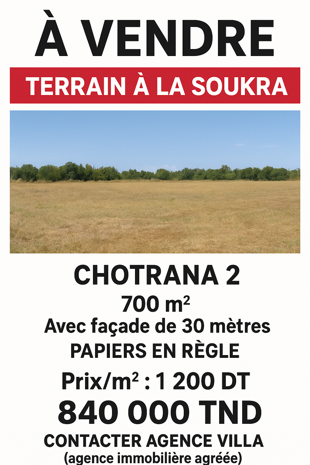 La Soukra La Soukra Terrain Terrain nu Un terrain de 700m  la soukra