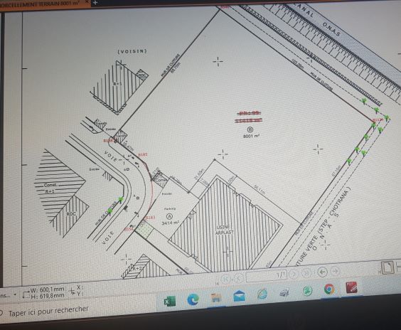 La Soukra Chotrana 1 Vente Surfaces Terrain de 8000 m2   z ind de chotrana
