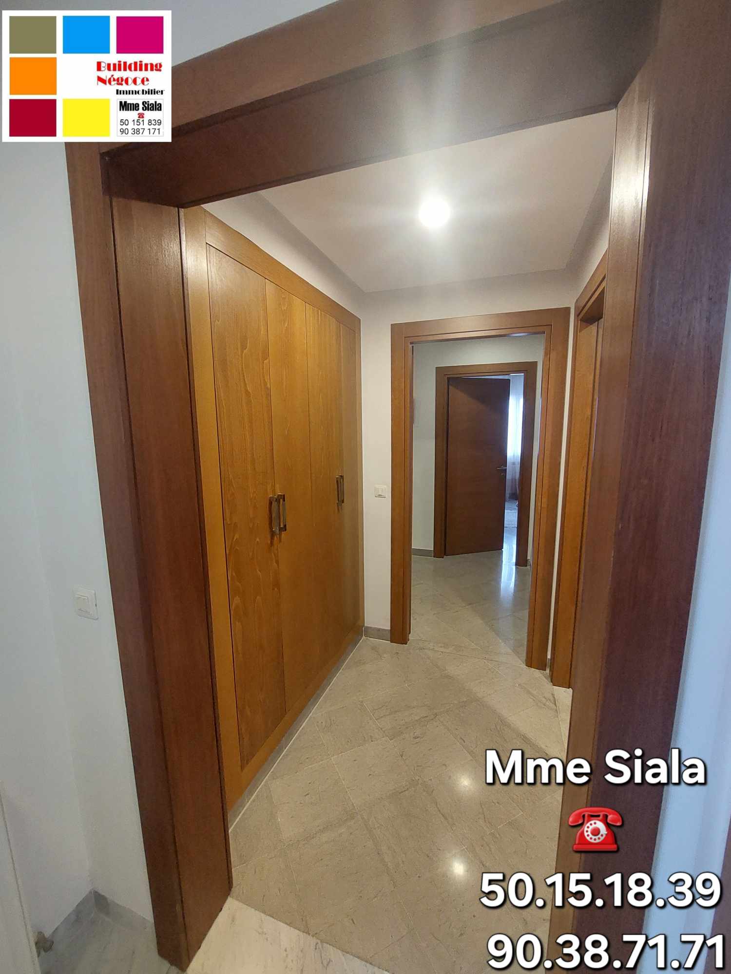 Ariana Ville&nbsp;Cite Ennasr 2&nbsp;Location&nbsp;Appart. 5 pi�ces+&nbsp;Agr�able appt s3 de haut stg avec 2 places de pkg