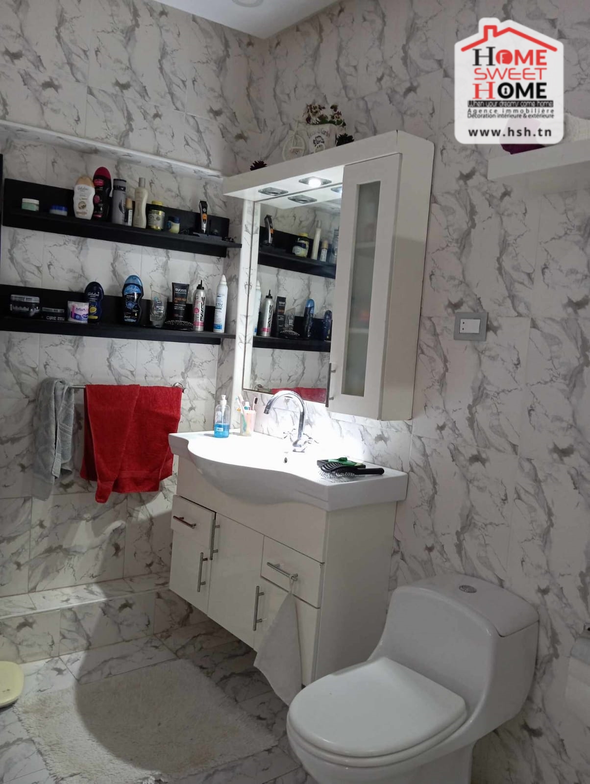 La Marsa Marsa Erriadh Vente Appart. 3 pices Rdc de villa marseille  cit rabie la marsa