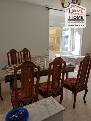 Carthage Sidi Bousaid Location Appart. 3 pices Etage cateyes meubl  sidi bousaid