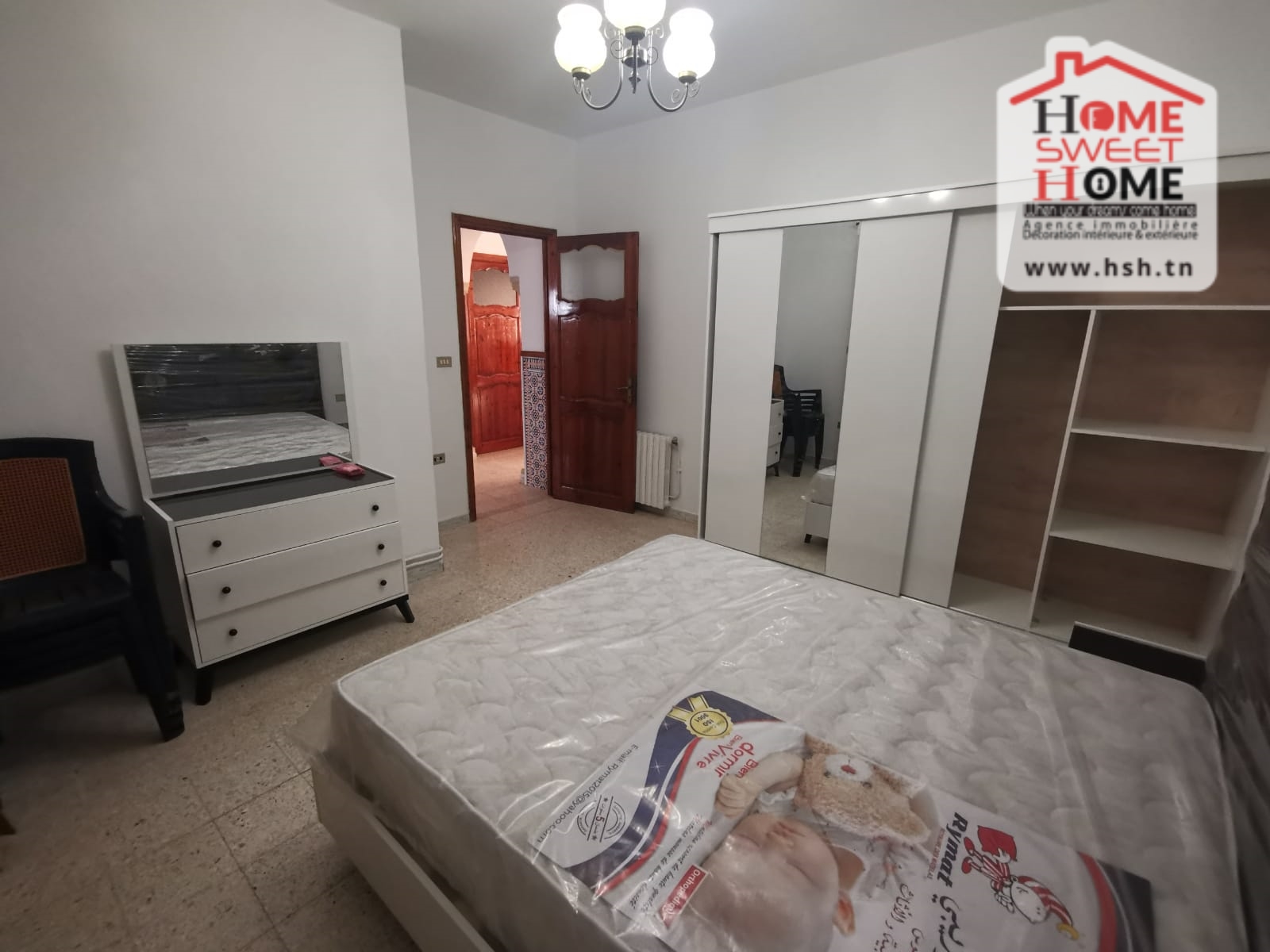 Carthage Sidi Bousaid Location Appart. 3 pices Etage cateyes meubl  sidi bousaid