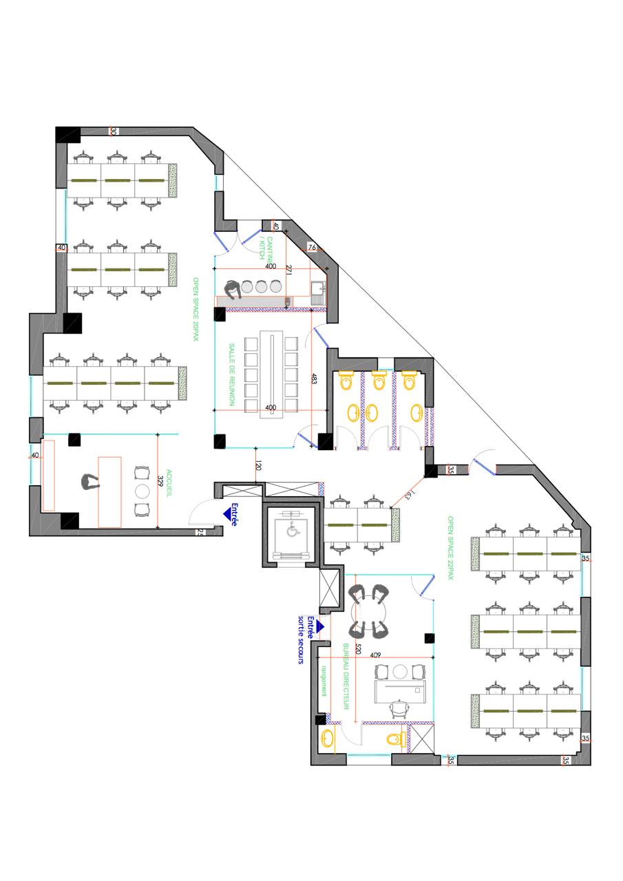 La Marsa Berge Du Lac Bureaux & Commerces Bureau Super bureau 300 m2 retap  neuf au lac 1