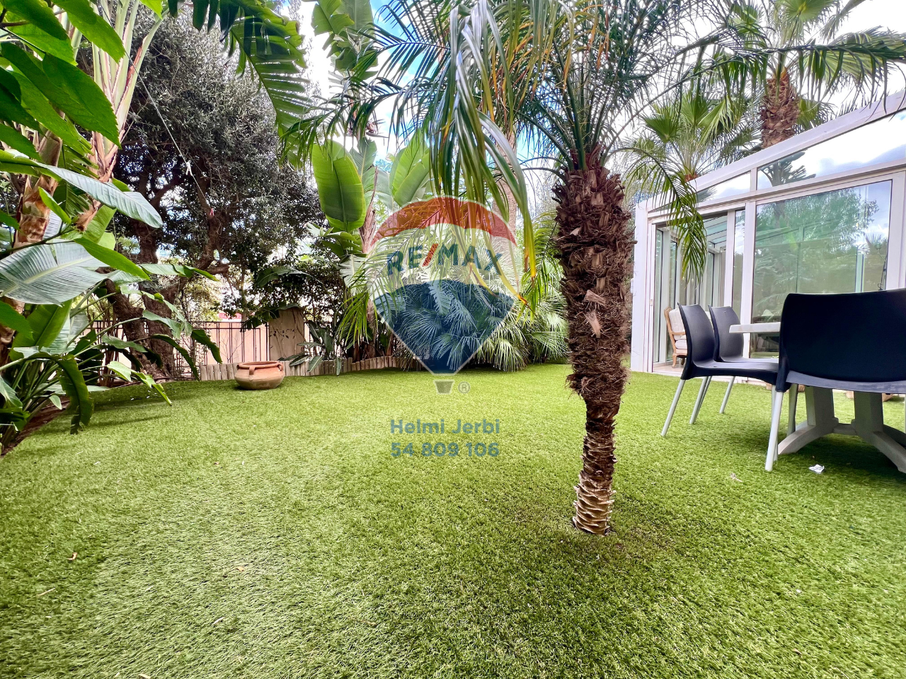 La Marsa Marsa Ennassim Location Appart. 4 pices S2 meubl avec jardin marsa maalga