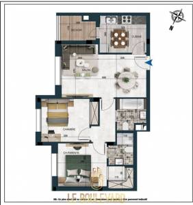 La Soukra&nbsp;La Soukra&nbsp;Vente&nbsp;Appart. 1 pi�ce&nbsp;A  appartement s2 haut standing ref1321a
