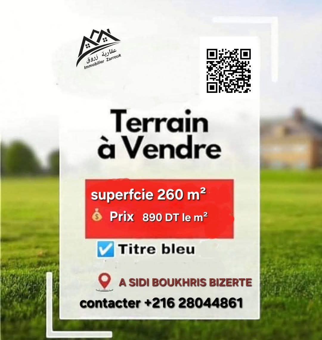 Bizerte Nord Bizerte Terrain Terrain nu Terrain constructible lotissement olm