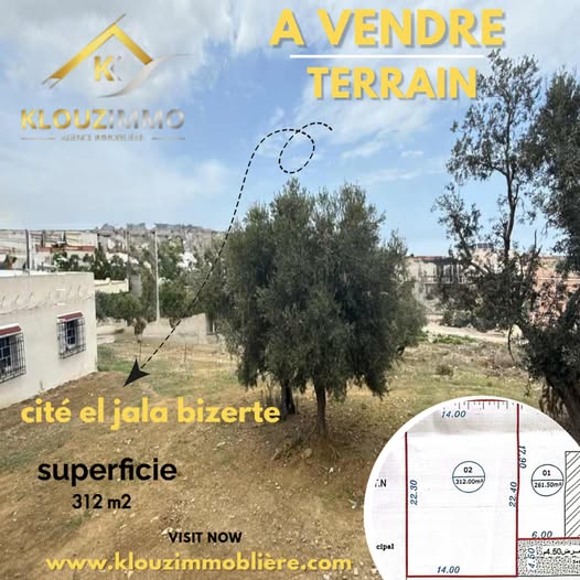 Bizerte Nord Bizerte Terrain Terrain nu Terrain cit el jalaa bizerte