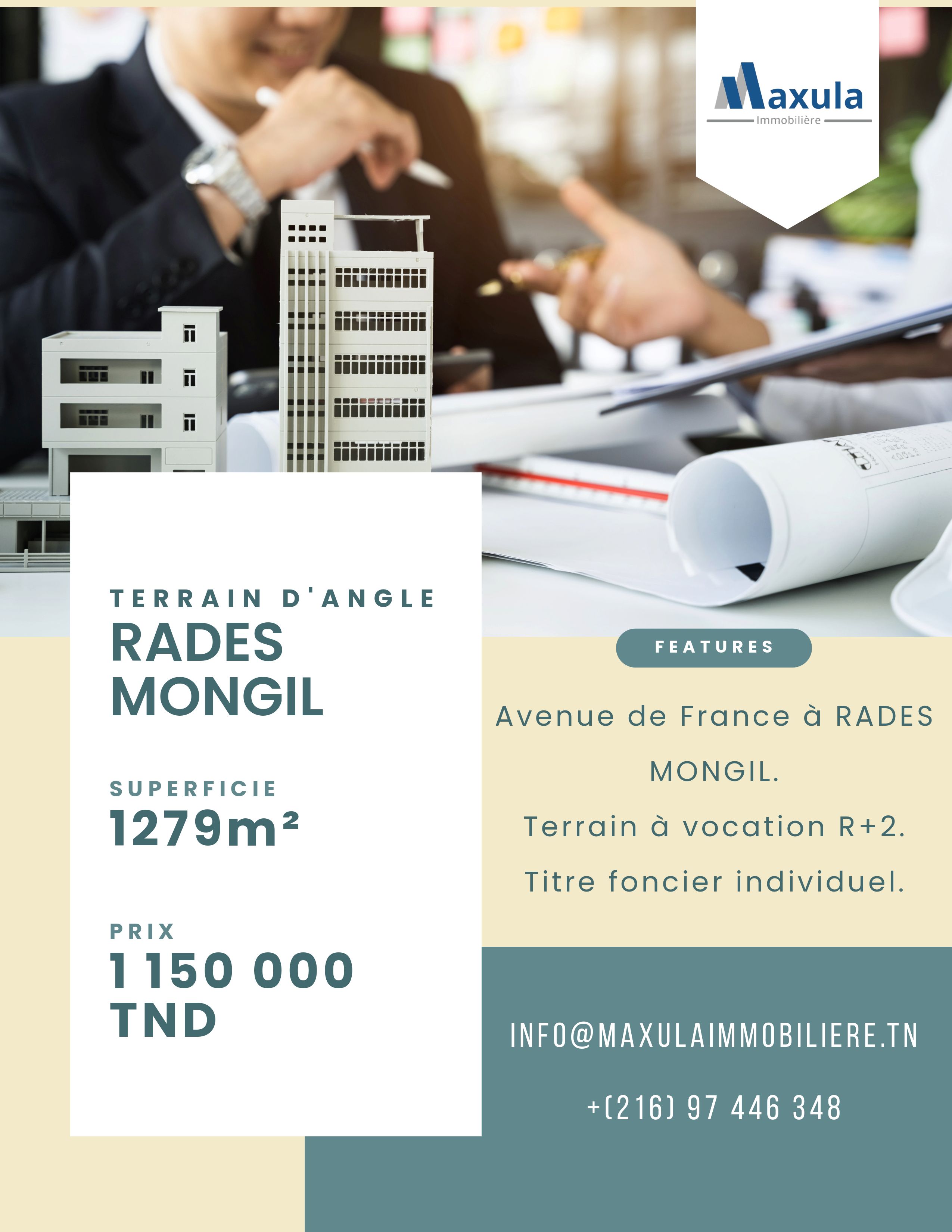 Rades Rades Mongil Vente Maisons Terrain d angle av de france a rades mongil