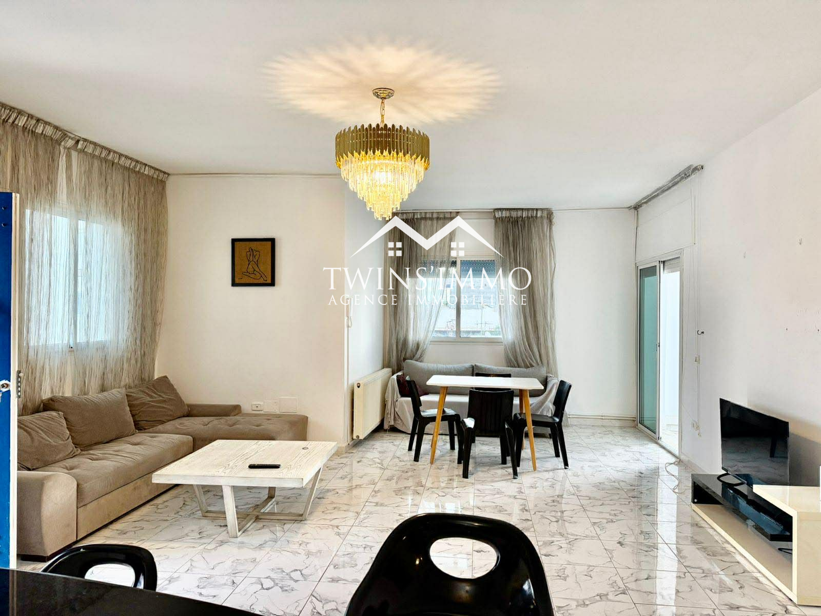 La Marsa Marsa Ennassim Location Appart. 2 pices Appartement s2 meubl  sidi abdlaziz la marsa