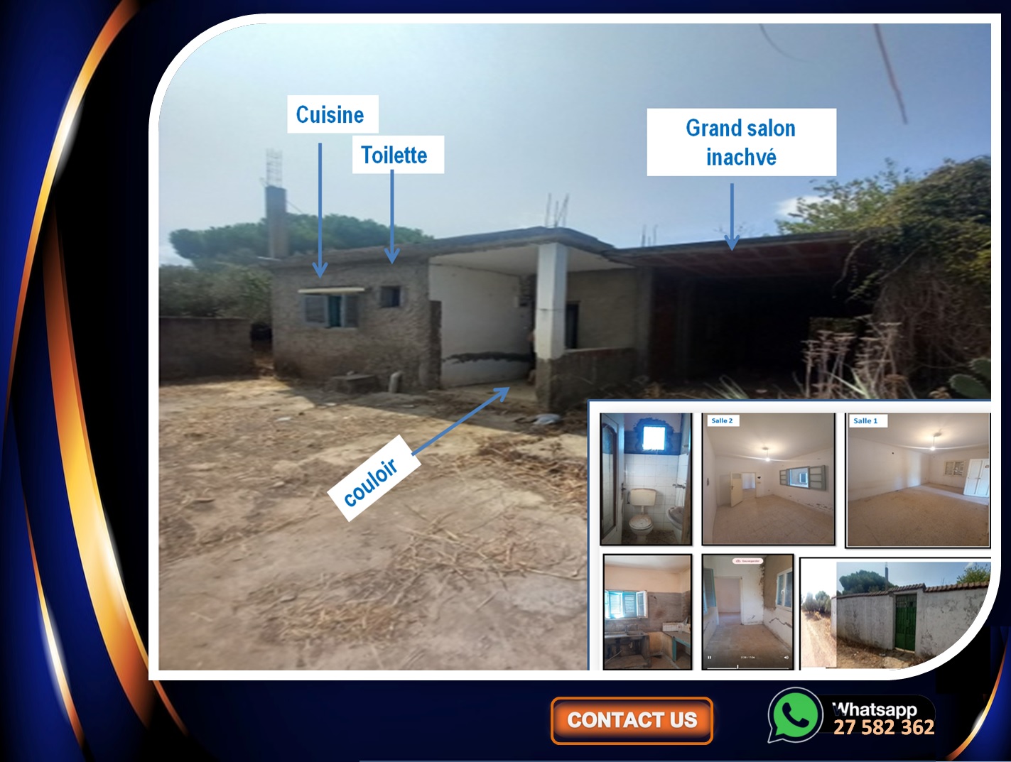 Bizerte Sud Louata Vente Maisons Superbe maison avec jardin