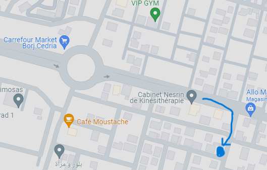 Hammam Chatt Borj Cedria Terrain Terrain nu Terrain de coin 415 m2 lot finance