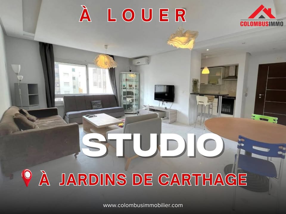 Ain Zaghouan&nbsp;Jardins de Carthage&nbsp;Location&nbsp;Appart. 2 pi�ces&nbsp;Studio � jardin de carthage