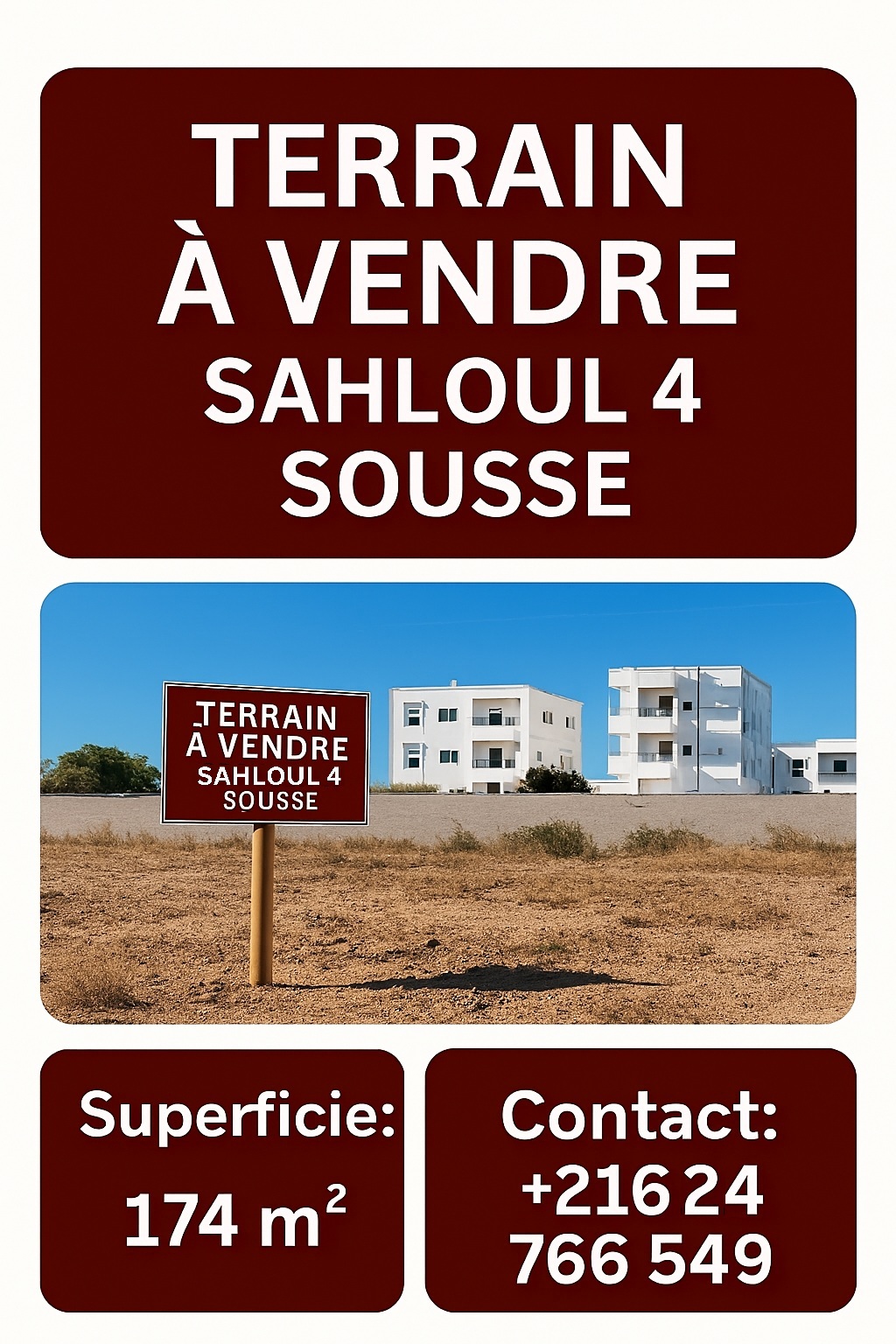 Sousse Jaouhara Sahloul Terrain Terrain nu Terrain afh r2 jumel a sahloul 4