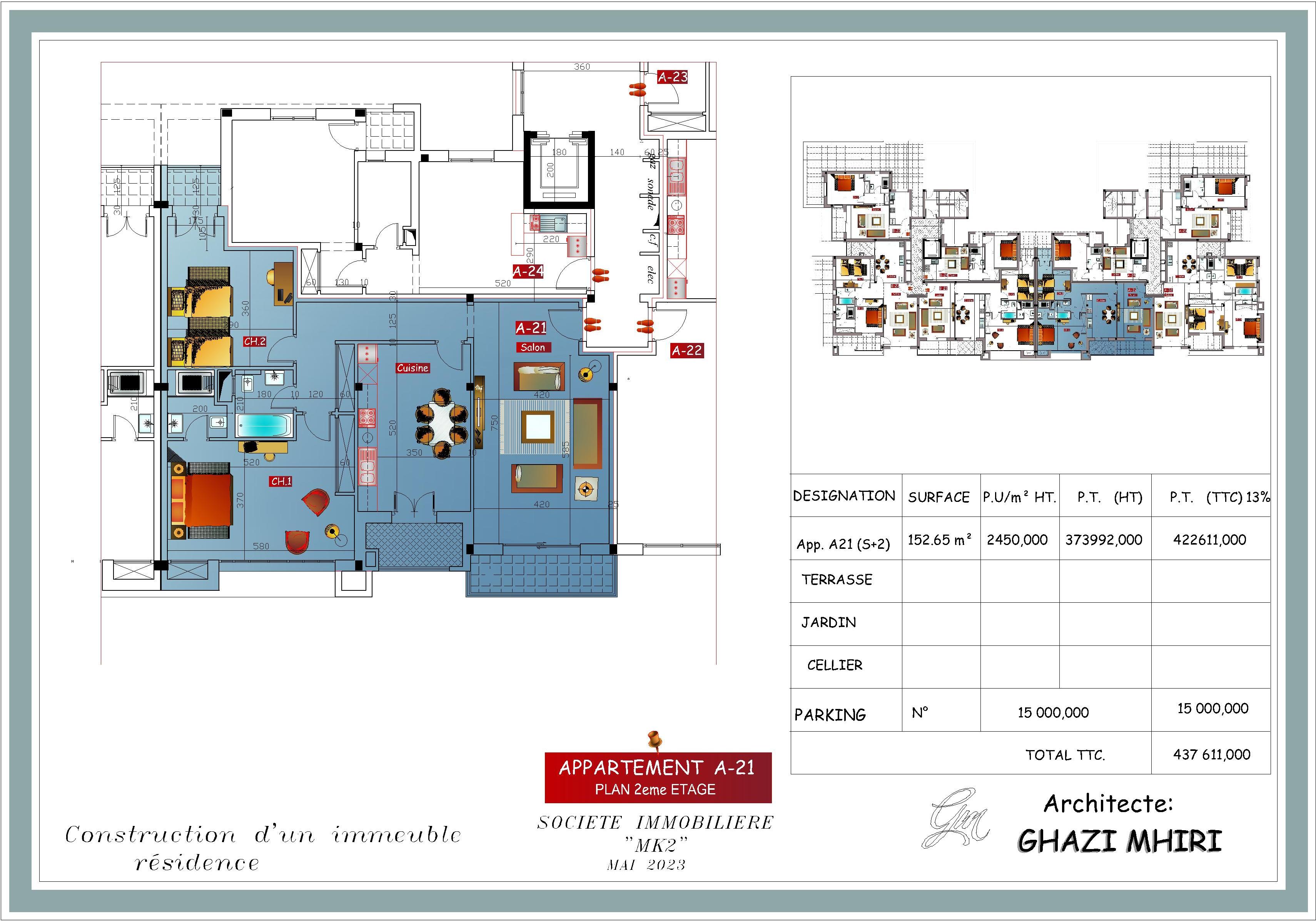La Soukra&nbsp;Chotrana 1&nbsp;Vente&nbsp;Appart. 3 pi�ces&nbsp;S2 direct promoteur