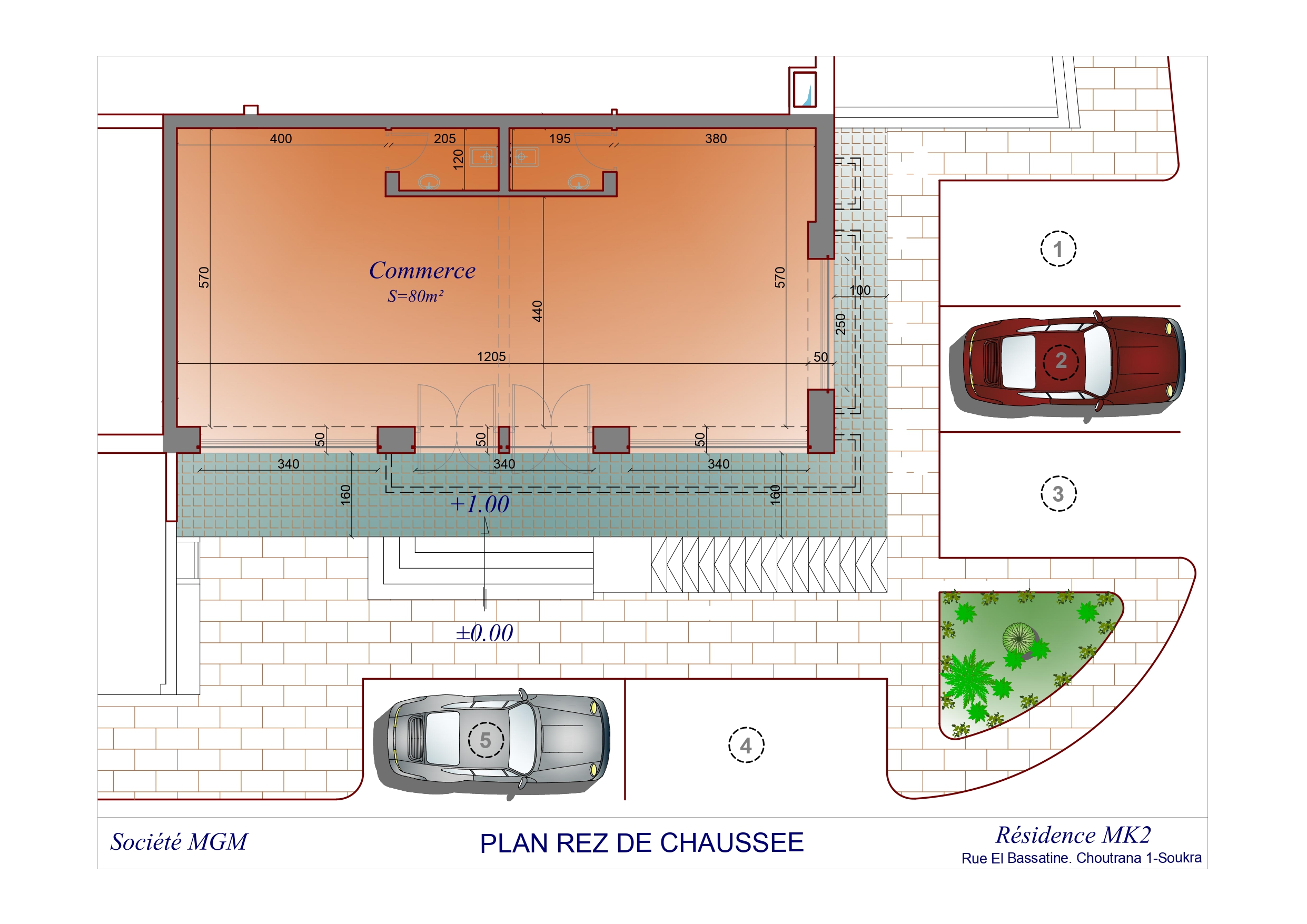 La Soukra&nbsp;Chotrana 1&nbsp;Vente&nbsp;Surfaces&nbsp;Local commercial