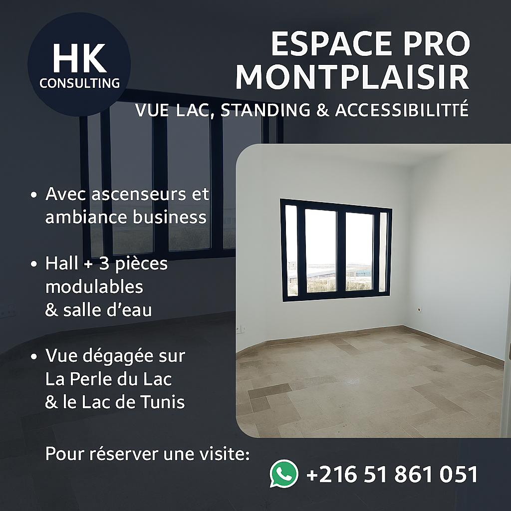 Cite El Khadra Kheireddine Pacha Location Appart. 4 pices Bureaux montplaisir  vue lac  quartier pro