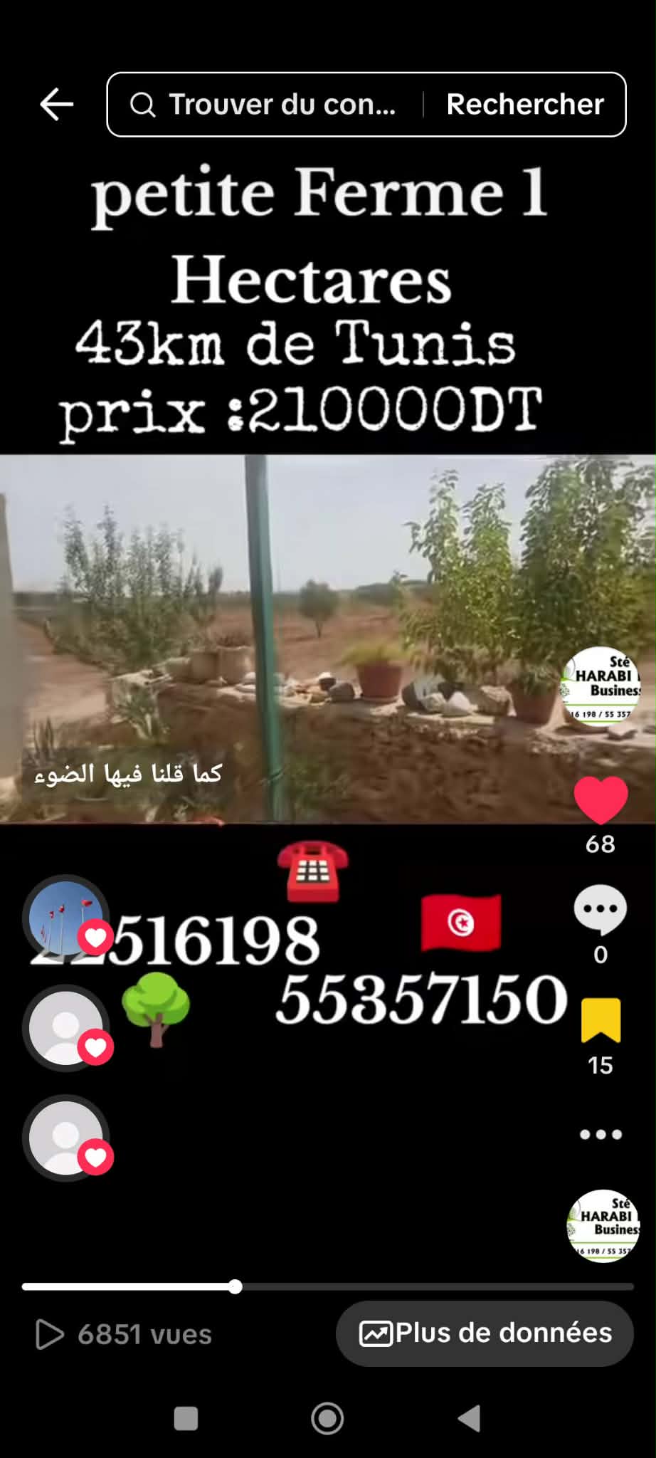 Bir Mcherga&nbsp;Bir Mcherga&nbsp;Terrain&nbsp;Terrain agricole&nbsp;Une charmante petite ferme