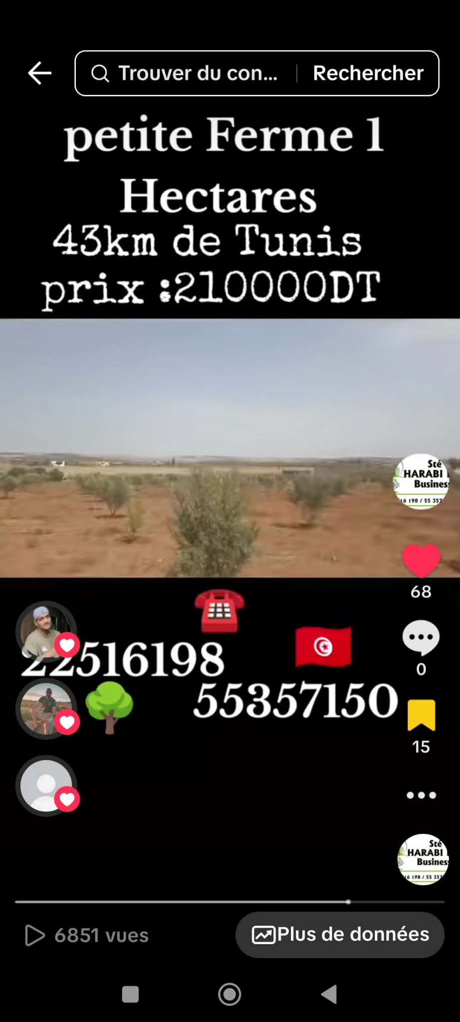 Bir Mcherga&nbsp;Bir Mcherga&nbsp;Terrain&nbsp;Terrain agricole&nbsp;Une charmante petite ferme