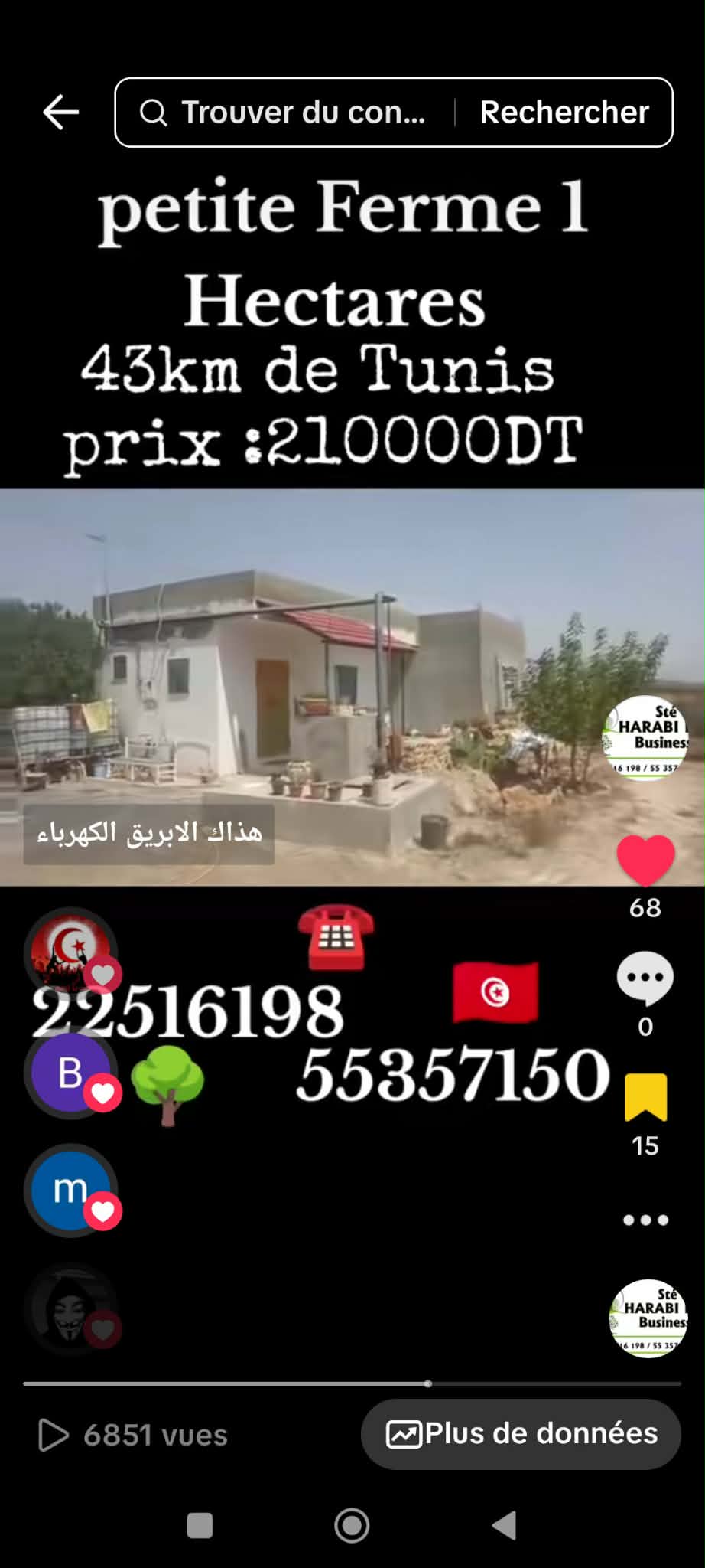 Bir Mcherga&nbsp;Bir Mcherga&nbsp;Terrain&nbsp;Terrain agricole&nbsp;Une charmante petite ferme