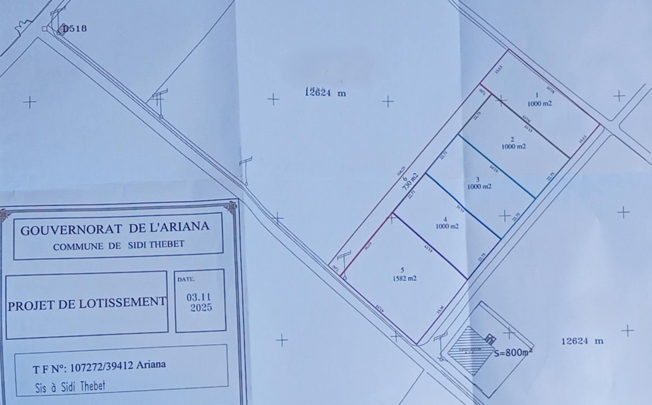 Sidi Thabet&nbsp;Sidi Thabet&nbsp;Terrain&nbsp;Terrain nu&nbsp;Terrain de 1000m situ�s � sidi thabet