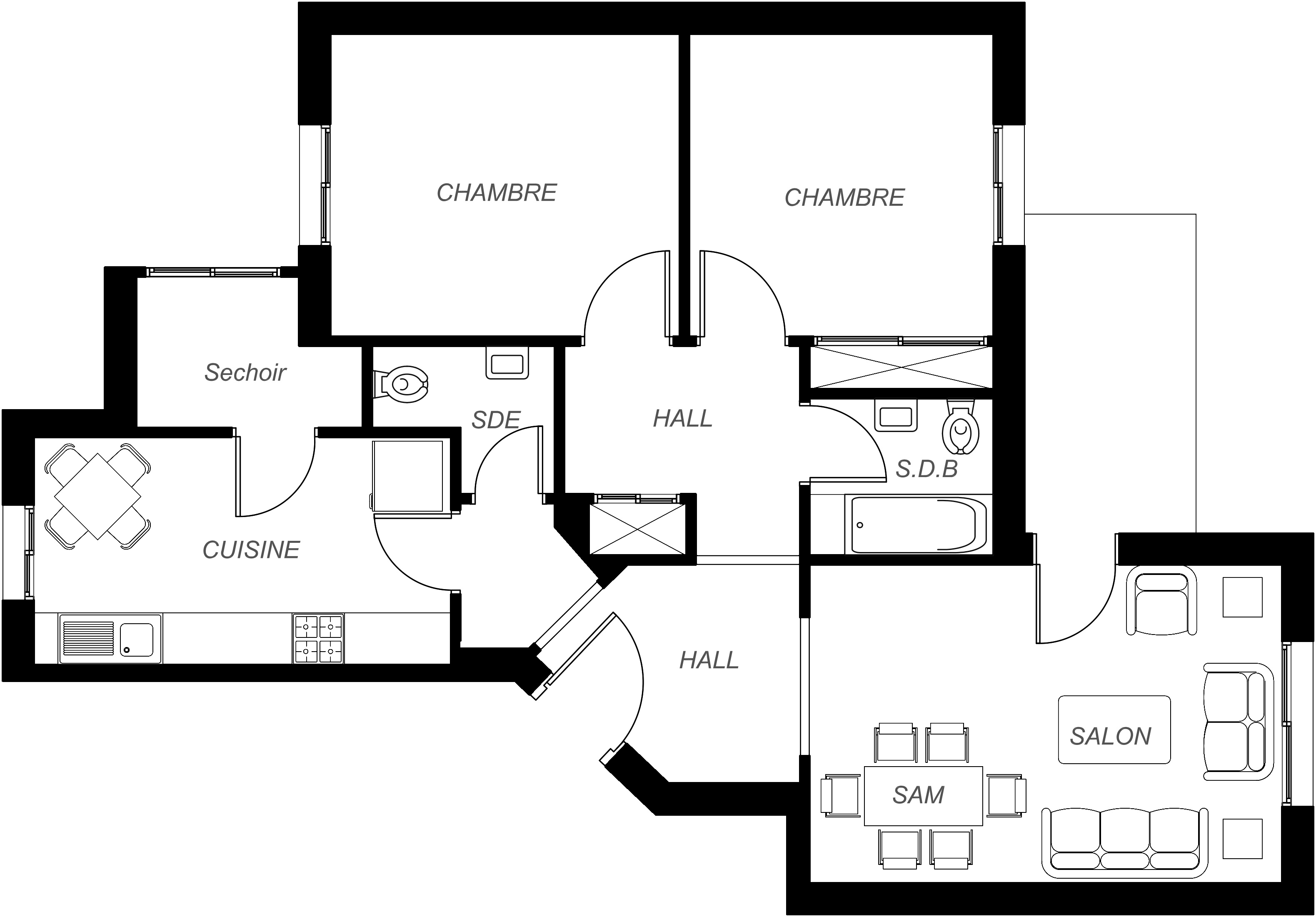 Ain Zaghouan Ain Zaghouan Location Appart. 3 pices Grand appart s2 htstg au 2me tage