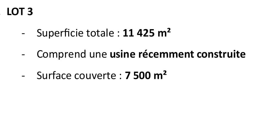 Mornag&nbsp;Mornag&nbsp;Vente&nbsp;Surfaces&nbsp;Depot 11500 m2