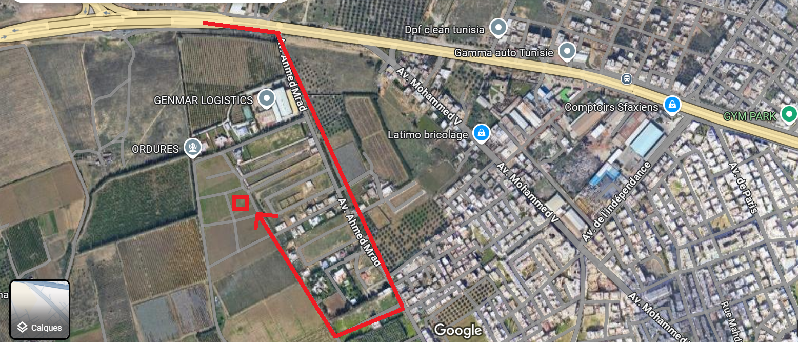 Bou Mhel El Bassatine Bou Mhel Terrain Terrain nu Terrain cltur de 423 m2