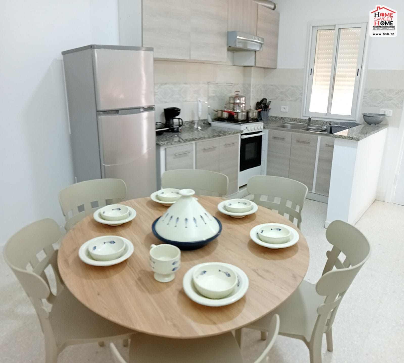 Nabeul&nbsp;Nabeul&nbsp;Location&nbsp;Appart. 2 pi�ces&nbsp;Rdc de villa s2 zoya meubl� � hamem ghzez